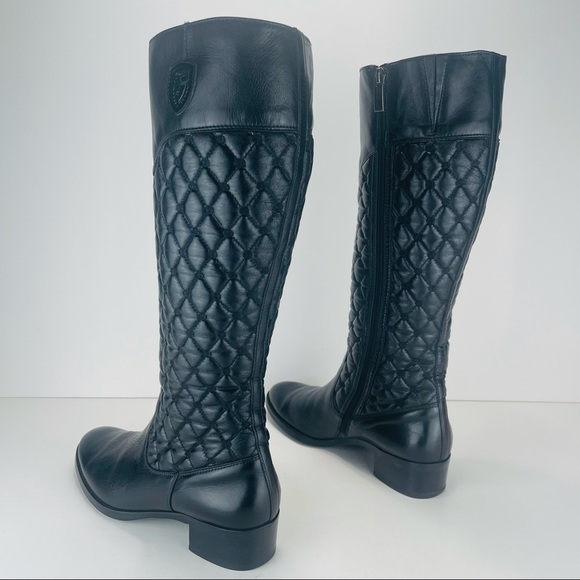 PAUL GREEN BLACK LUXURY LEATHER TALL BOOTS - Picture 7 of 16